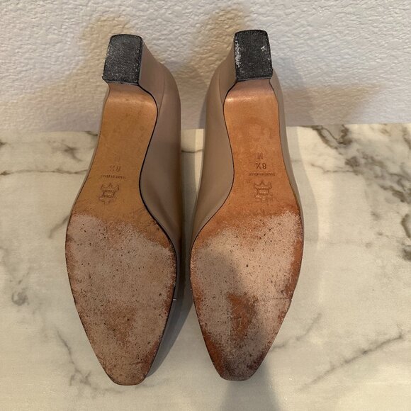 Talbots Taupe with White Trim Pumps - Picture 6 of 6